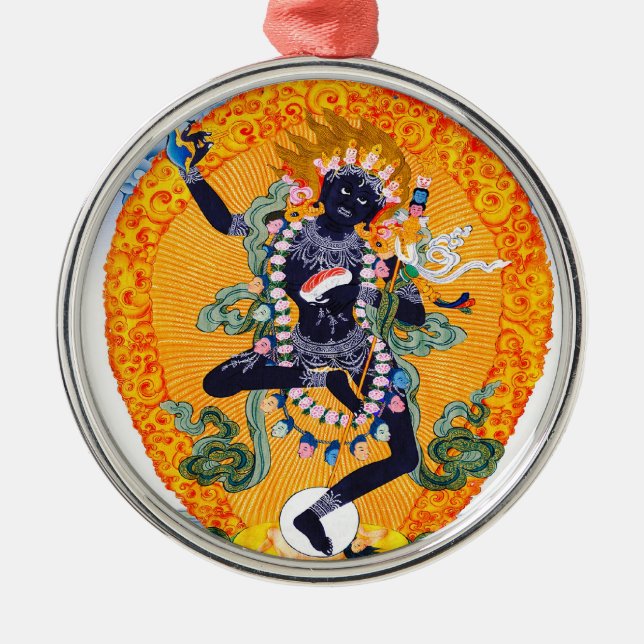 Vajravarahi Cool oriental tibetan Nairatmya Metal Tree Decoration (Front)