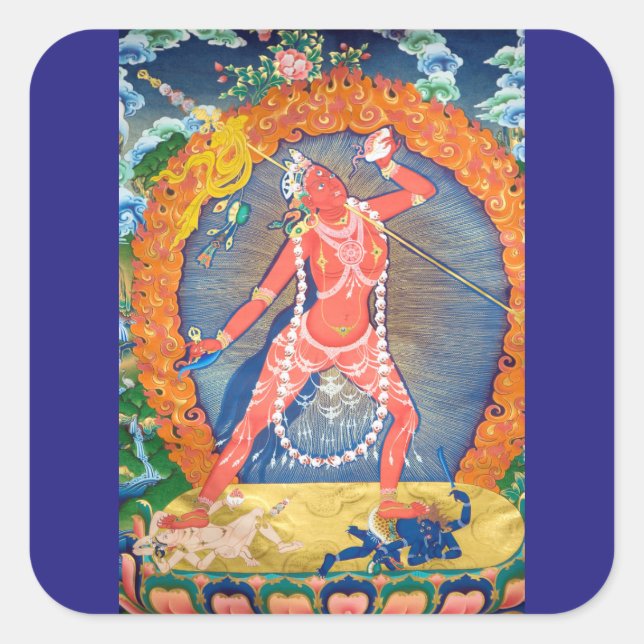 Vajrayogini Tibetan Buddhist Deity Square Sticker (Front)
