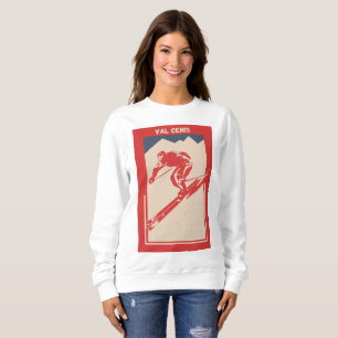 Val Cenis Ski Resort in Savoie, France - Retro Sweatshirt