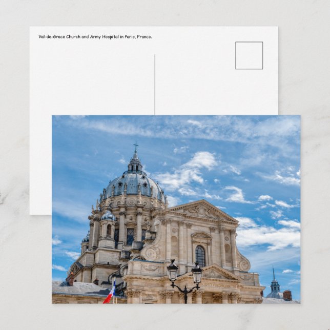 Val-de-Grace Church and Army Hospital in Paris Postcard (Front/Back)