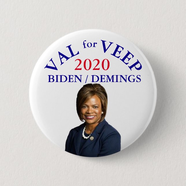 Val Demings for Vice President 2020 6 Cm Round Badge (Front)