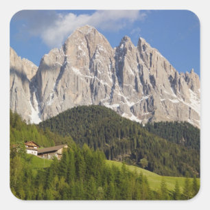 Val di Funes, Villnosstal, Dolomites, Italy Square Sticker