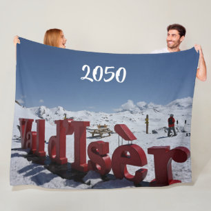 Val d'Isere fleece blanket