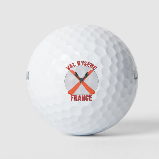 Val d'Isere, France Golf Balls (Front)