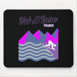 Val D'isere French Alps France Ski Resort Snowboar Mouse Pad