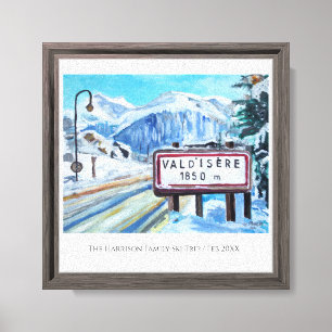 Val d'Isère Ski Resort Custom Canvas Print