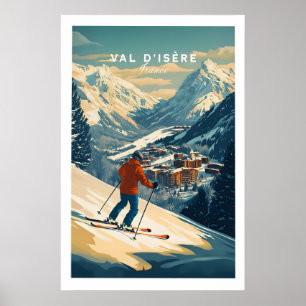 Val-dIsère Wall Art Ski Print 1