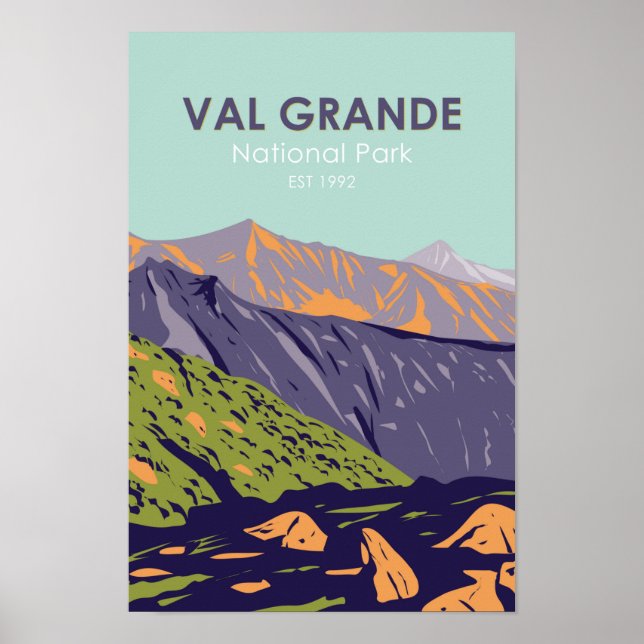 Val Grande National Park Italy Vintage Poster (Front)