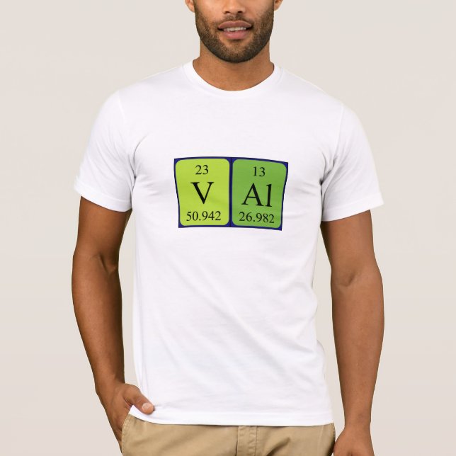 Val periodic table name shirt (Front)