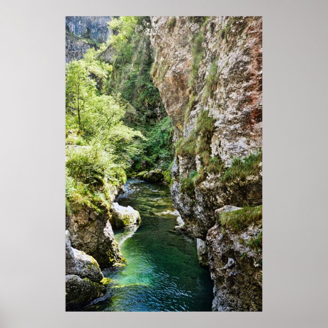 Val Taleggio valley italian mountain river gorge Poster (Front)