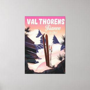Val Thorens, France ski poster Canvas Print