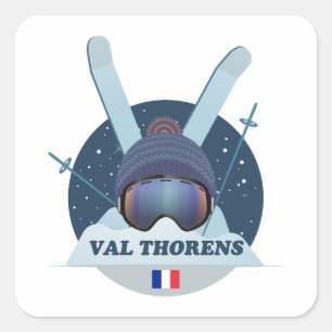 Val Thorens Ski Resort Square Sticker