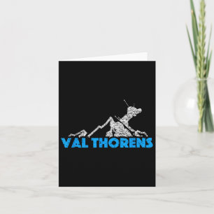 Val Thorens Skiing Snowboarding France Resort Dist Card