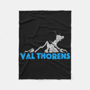 Val Thorens Skiing Snowboarding France Resort Dist Fleece Blanket