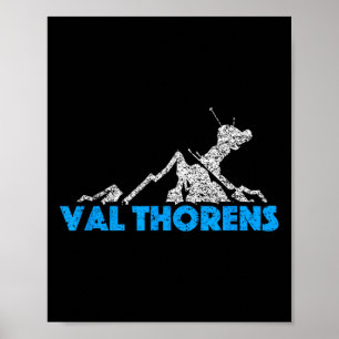 Val Thorens Skiing Snowboarding France Resort Dist Poster
