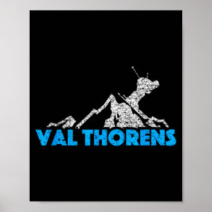 Val thorens skiing snowboarding france resort poster