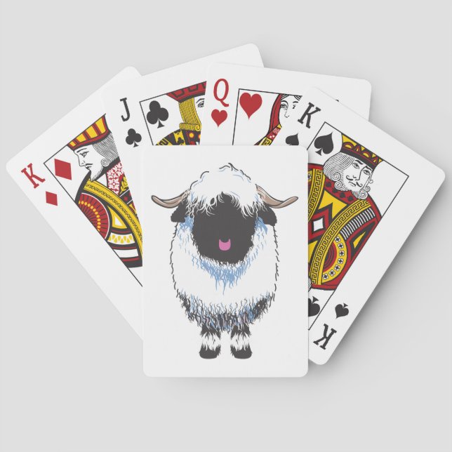 Valais Black Nose Sheep Playing Cards (Back)