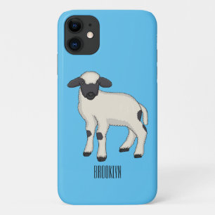 Valais Blacknose sheep cartoon illustration Case-Mate iPhone Case