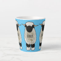 Valais Blacknose sheep cartoon illustration