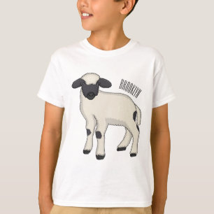 Valais Blacknose sheep cartoon illustration  T-Shirt