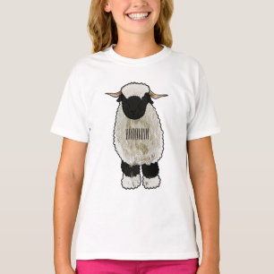 Valais Blacknose sheep cartoon illustration T-Shirt