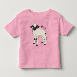 Valais Blacknose sheep cartoon illustration  Toddler T-Shirt