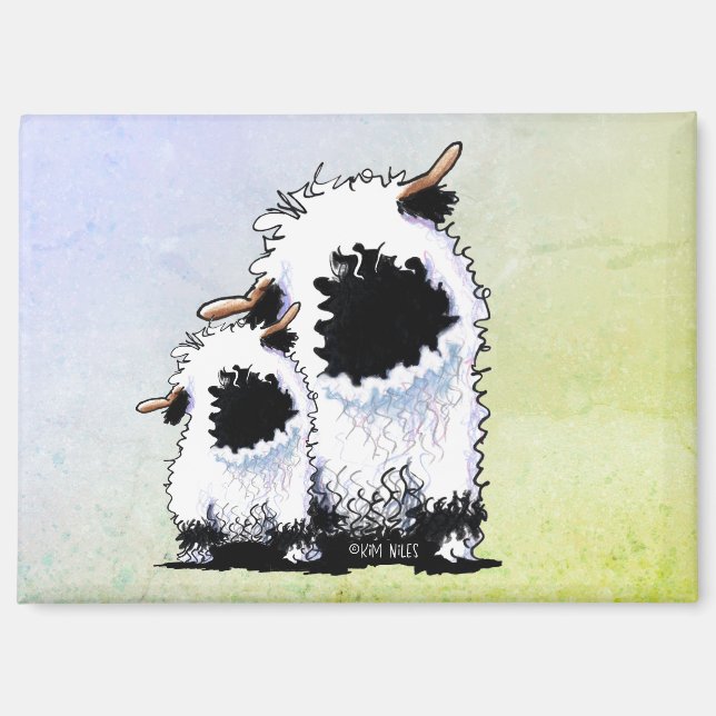 Valais Blacknose Sheep Face Mask Magnet (Front)