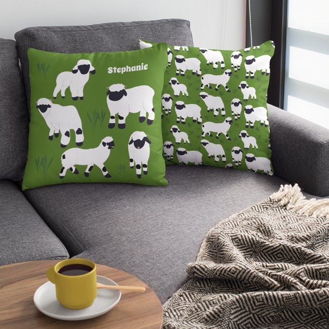 Valais Blacknose Sheep Personalised Farmers Cushion (Creator Uploaded)