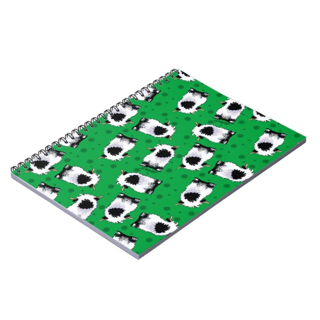 Valais Blacknose Sheep Spiral Notebook (Left Side)