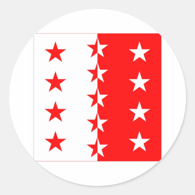 Valais Flag Classic Round Sticker (Front)