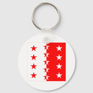 Valais Flag Key Ring