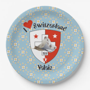 Valais - Wallis - Suisse - Schweiz Teller Paper Plate