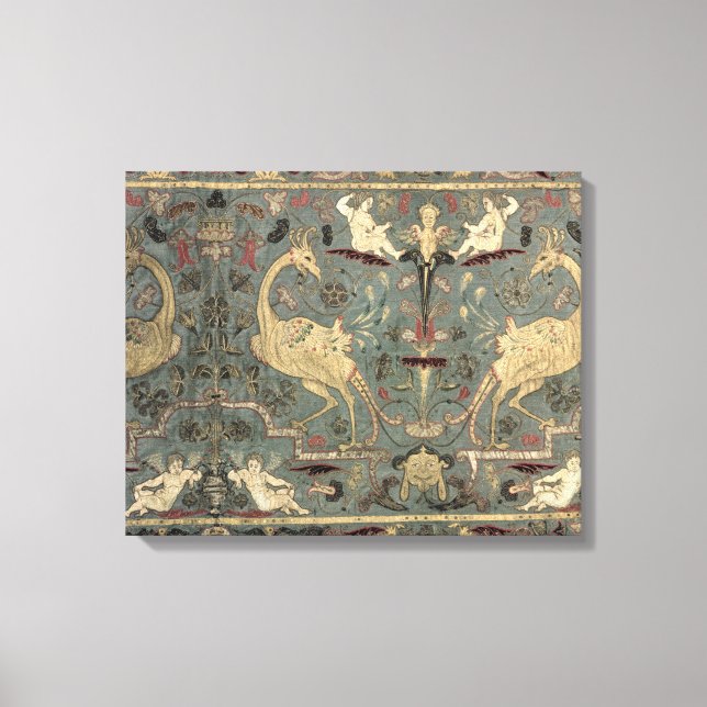 Valance of Renaissance design, 17th century (silk) Canvas Print (Front)