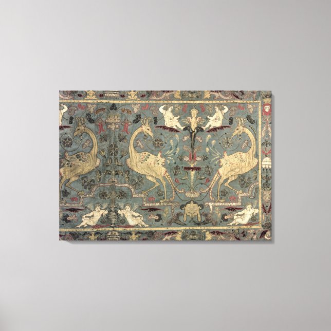 Valance of Renaissance design, 17th century (silk) Canvas Print (Front)