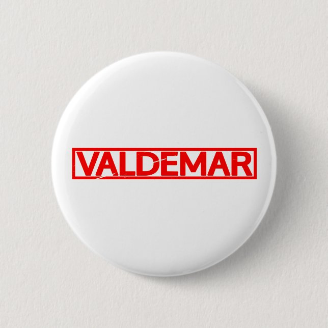 Valdemar Stamp 6 Cm Round Badge (Front)