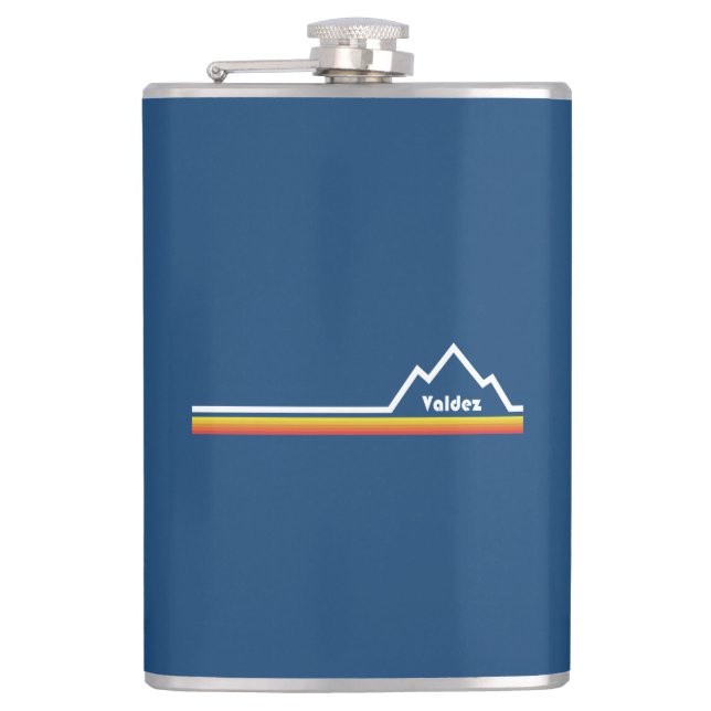 Valdez Alaska Hip Flask (Front)