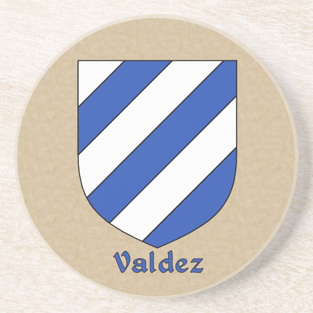 Valdez Heraldic Shield Coaster (Front)