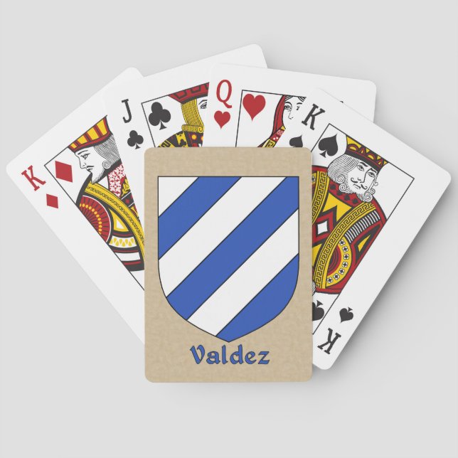 Valdez Heraldic Shield Playing Cards (Back)