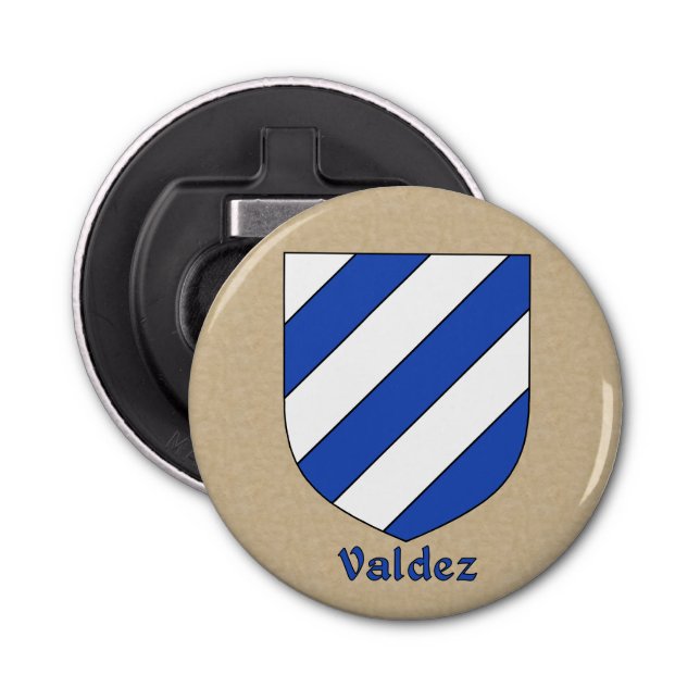 Valdez Historical Arms Shield Bottle Opener (Front)