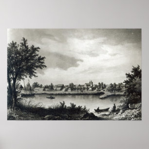 Valdivia, from 'The History of Chile'engraved Poster