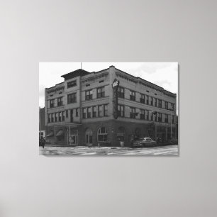 Vale, Oregon View of Hotel Vale Photograph Canvas Print