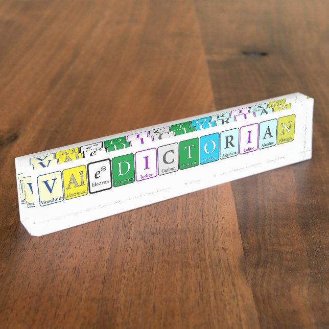 Valedictorian Chemistry Nameplate for Desk (Side)