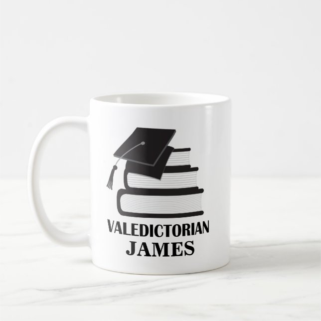 Valedictorian Gift Personalized Graduation Coffee Mug (Left)