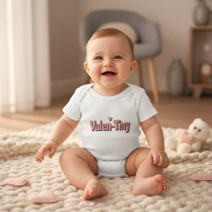 Valen-Tiny Cute & Funny Valentine Outfit for Baby Bodysuit
