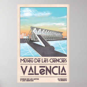Valencia Art Print Bold Geometry, Vintage Poster
