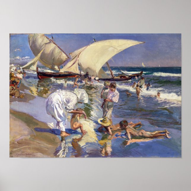 Valencia Beach Morning Light | Joaquín Sorolla | Poster (Front)