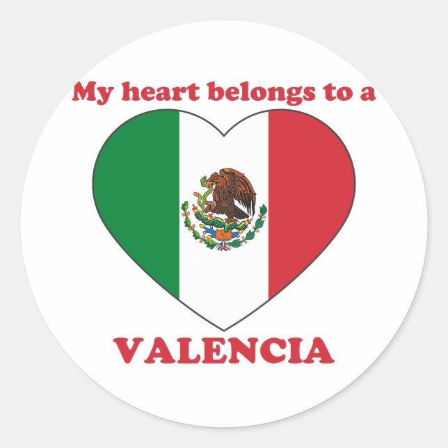 Valencia Classic Round Sticker (Front)