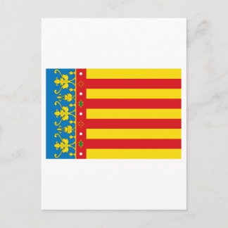 Valencia flag postcard