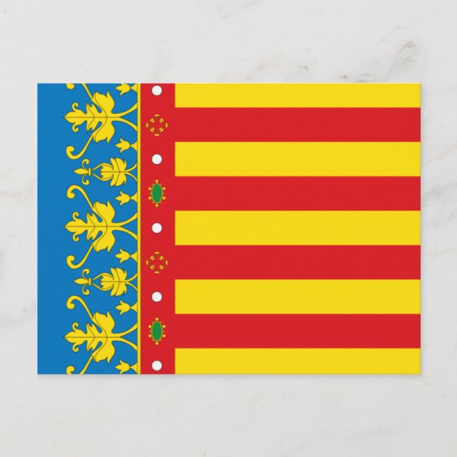 Valencia Flag Postcard (Front)
