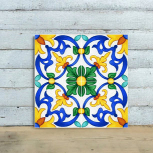 Valencia Garden Spanish  Blue Green Mediterranean  Tile